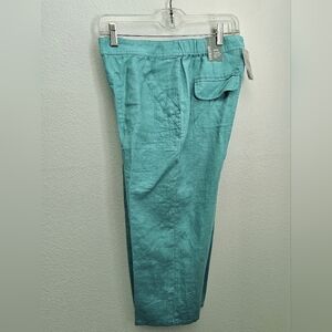 Chicos linen relaxed fit crop pants size 0.5  NWTS